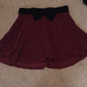 Red and maroon skirt